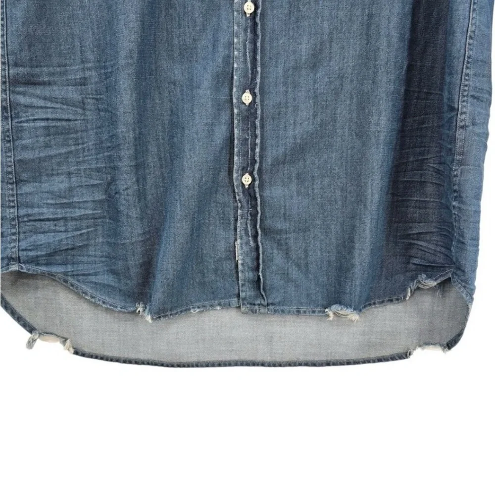 Frank & Eileen Womens S Mary Classic Long Sleeve Denim Shirtdress - Picture 5 of 8